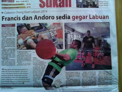 Saya dalam Borneo Post sebelum pertandingan